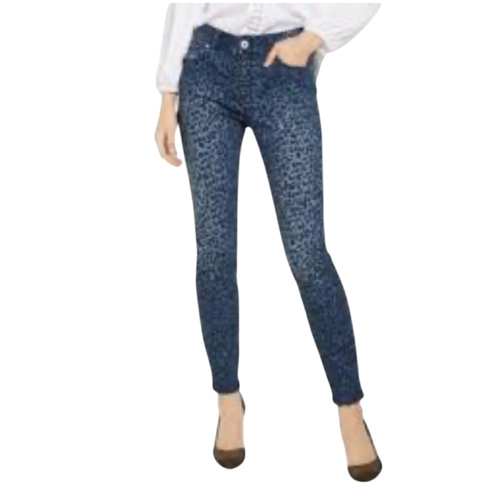 INC International Concepts•Blue Leopard Skinny Jeans